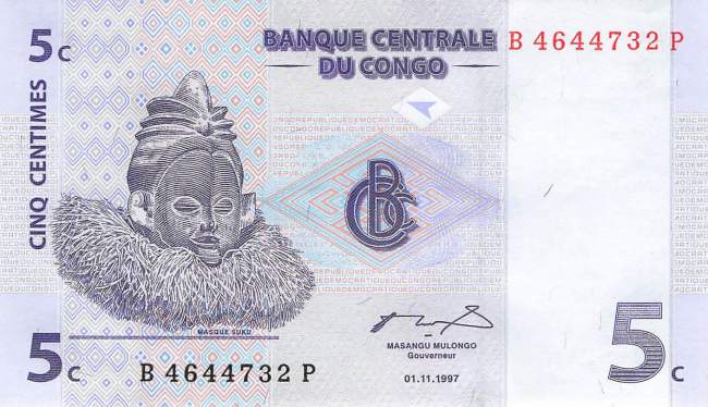 Kongo p.81 5 Centimes 1997